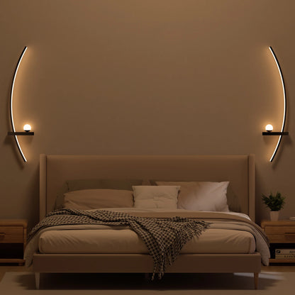 Modern Orb Arc Wall Lamp