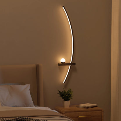 Modern Orb Arc Wall Lamp